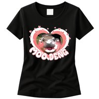 I Love Moo Deng Baby Hippo Moo Deng I Heart Moo Deng Womens T-Shirt