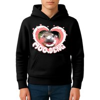 I Love Moo Deng Baby Hippo Moo Deng I Heart Moo Deng Kids Hoodie