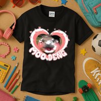I Love Moo Deng Baby Hippo Moo Deng I Heart Moo Deng Kids T-Shirt