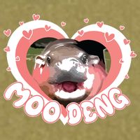 I Love Moo Deng Baby Hippo Moo Deng I Heart Moo Deng Garment-Dyed Women's Muscle Tee