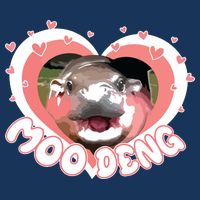 I Love Moo Deng Baby Hippo Moo Deng I Heart Moo Deng Infant Baby Jersey Bodysuit