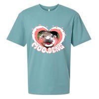 I Love Moo Deng Baby Hippo Moo Deng I Heart Moo Deng Sueded Cloud Jersey T-Shirt