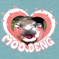 I Love Moo Deng Baby Hippo Moo Deng I Heart Moo Deng Sueded Cloud Jersey T-Shirt