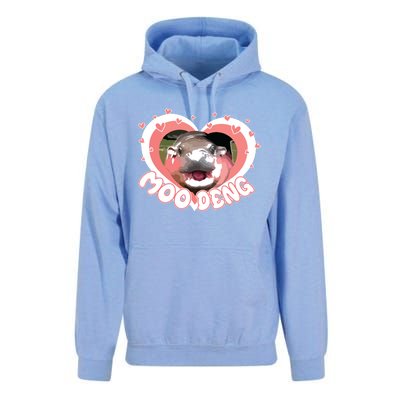 I Love Moo Deng Baby Hippo Moo Deng I Heart Moo Deng Unisex Surf Hoodie