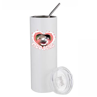 I Love Moo Deng Baby Hippo Moo Deng I Heart Moo Deng Stainless Steel Tumbler