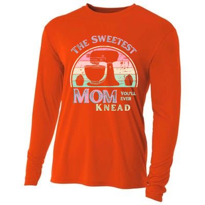 I Love My Mom Best Mom Baker Chef Mommy Gift Cooling Performance Long Sleeve Crew