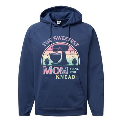 I Love My Mom Best Mom Baker Chef Mommy Gift Performance Fleece Hoodie