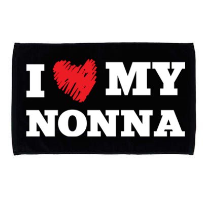 I Love My Nonna Favorite Family Member Valentines Grandma Funny Gift Microfiber Hand Towel