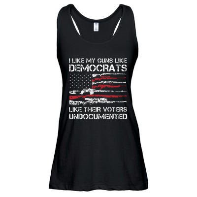 I Like My Guns Like Democrats Like Their Voters Undocumented Ladies Essential Flowy Tank