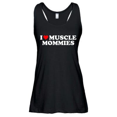 I Love Muscle Mommies, I Heart Muscle Mommies, Muscle Mommy Ladies Essential Flowy Tank