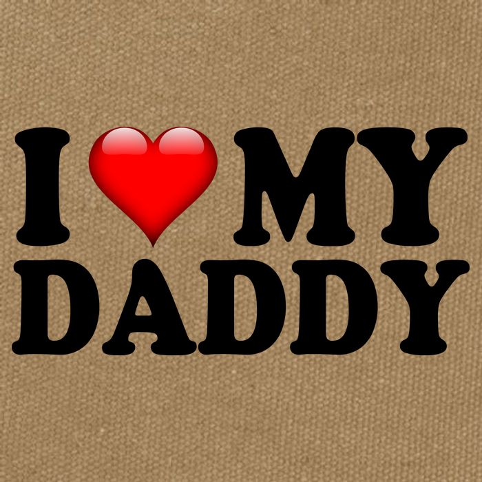 I Love My Daddy Cotton Canvas Backpack