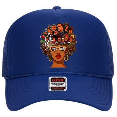 I Love My Roots Back Powerful History Month Pride Dna Gift High Crown Mesh Back Trucker Hat