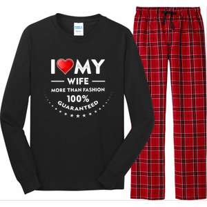 I Love My Wife Gift Valentines Day Outfit Love Gift Long Sleeve Pajama Set