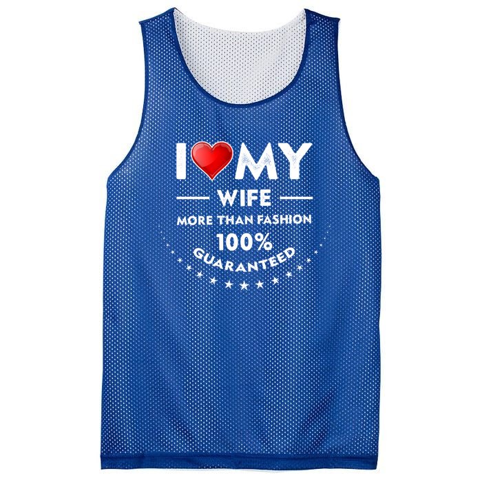 I Love My Wife Gift Valentines Day Outfit Love Gift Mesh Reversible Basketball Jersey Tank