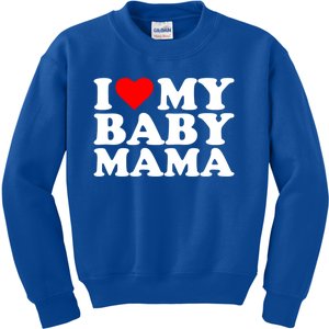 I Love My Mama Funny Humorous Mom Momma Statet Heart Cute Gift Kids Sweatshirt