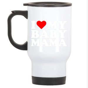 I Love My Mama Funny Humorous Mom Momma Statet Heart Cute Gift Stainless Steel Travel Mug