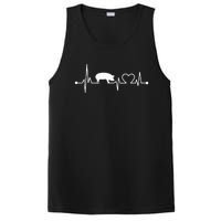 I Love My Pig Heart Valve Ekg Heartbeat Funny Gift PosiCharge Competitor Tank