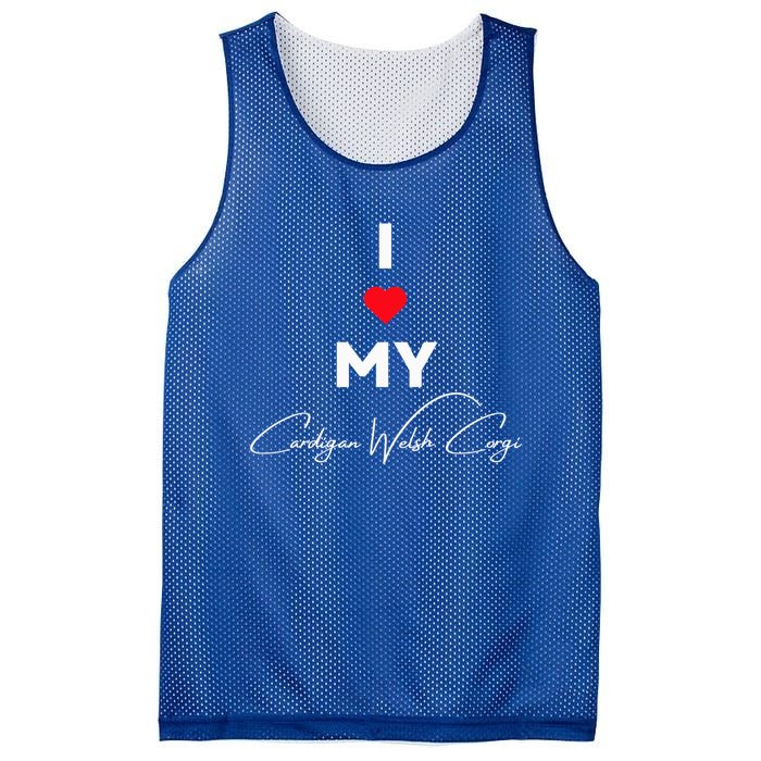 I Love My Cardigan Welsh Corgi For Dog Owners Who Love Dogs Cool Gift Mesh Reversible Basketball Jersey Tank