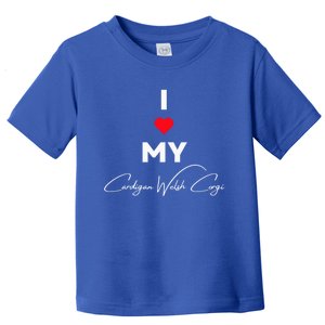 I Love My Cardigan Welsh Corgi For Dog Owners Who Love Dogs Cool Gift Toddler T-Shirt