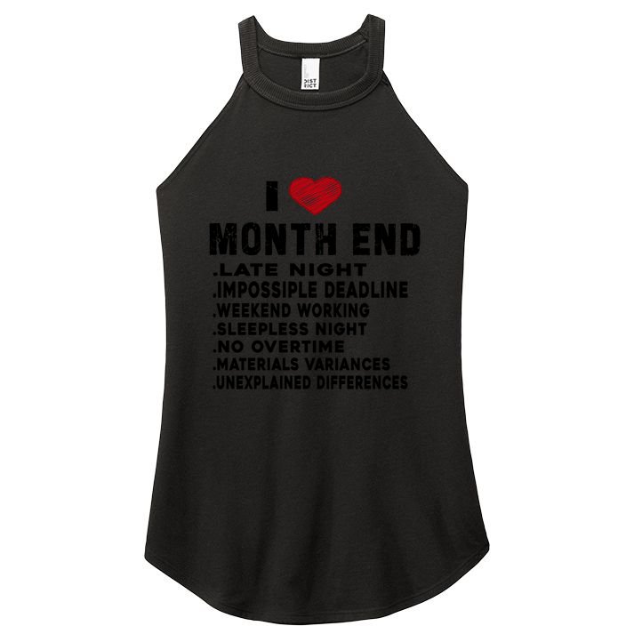 I Love Month End Funny Accountants Quotes Birthday Funny Gift Cool Gift Women's Perfect Tri Rocker Tank