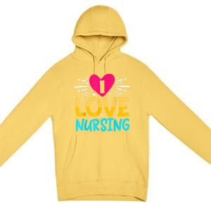 I Love Nursing Premium Pullover Hoodie