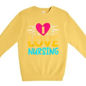 I Love Nursing Premium Crewneck Sweatshirt