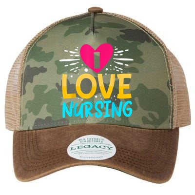 I Love Nursing Legacy Tie Dye Trucker Hat