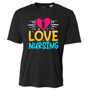 I Love Nursing Cooling Performance Crew T-Shirt