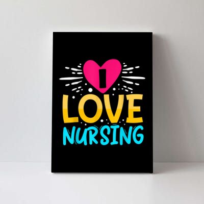 I Love Nursing Canvas