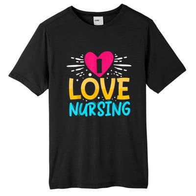 I Love Nursing Tall Fusion ChromaSoft Performance T-Shirt