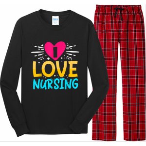 I Love Nursing Long Sleeve Pajama Set