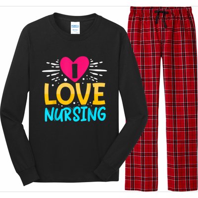 I Love Nursing Long Sleeve Pajama Set