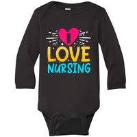 I Love Nursing Baby Long Sleeve Bodysuit