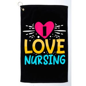 I Love Nursing Platinum Collection Golf Towel