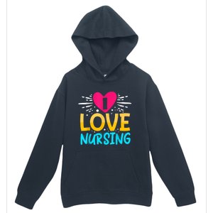 I Love Nursing Urban Pullover Hoodie