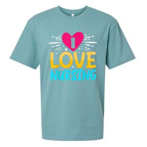 I Love Nursing Sueded Cloud Jersey T-Shirt