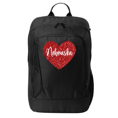 I Love Nebraska Usa Red Heart Cute Gift City Backpack