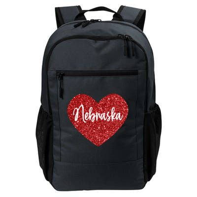 I Love Nebraska Usa Red Heart Cute Gift Daily Commute Backpack