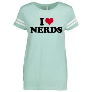 I Love Nerds I Heart Nerds Enza Ladies Jersey Football T-Shirt