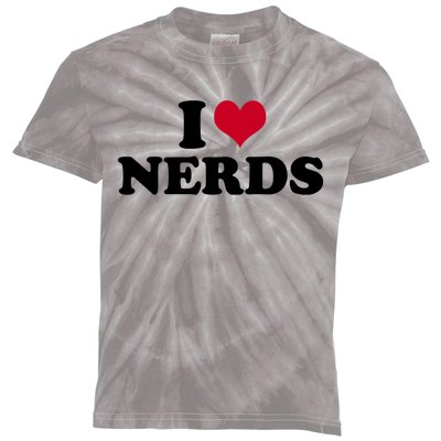 I Love Nerds I Heart Nerds Kids Tie-Dye T-Shirt