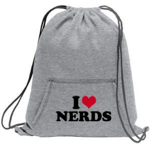 I Love Nerds I Heart Nerds Sweatshirt Cinch Pack Bag