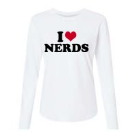 I Love Nerds I Heart Nerds Womens Cotton Relaxed Long Sleeve T-Shirt