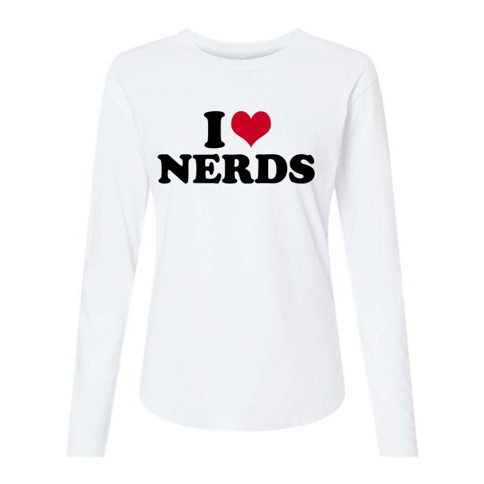 I Love Nerds I Heart Nerds Womens Cotton Relaxed Long Sleeve T-Shirt