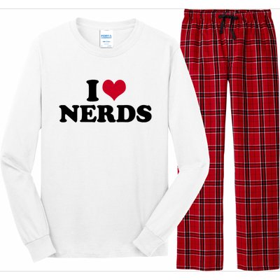 I Love Nerds I Heart Nerds Long Sleeve Pajama Set