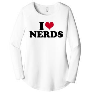 I Love Nerds I Heart Nerds Women's Perfect Tri Tunic Long Sleeve Shirt