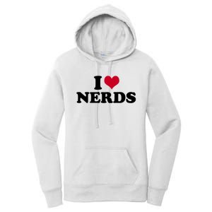 I Love Nerds I Heart Nerds Women's Pullover Hoodie