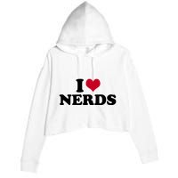 I Love Nerds I Heart Nerds Crop Fleece Hoodie