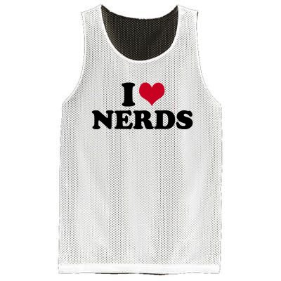 I Love Nerds I Heart Nerds Mesh Reversible Basketball Jersey Tank