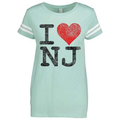 I Love New Jersey I Heart Nj Enza Ladies Jersey Football T-Shirt