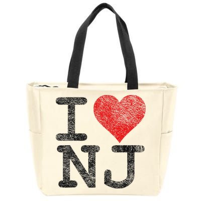 I Love New Jersey I Heart Nj Zip Tote Bag